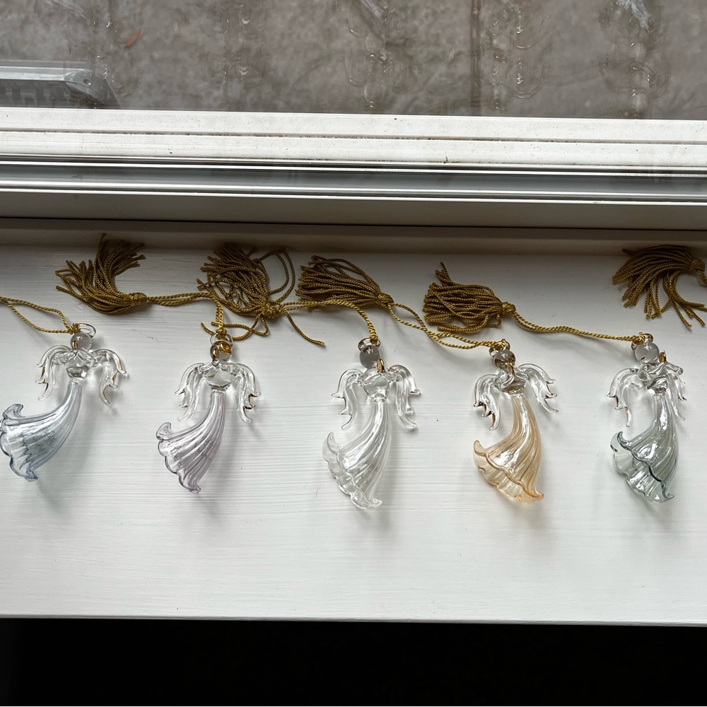 Lenox glass angel ornaments